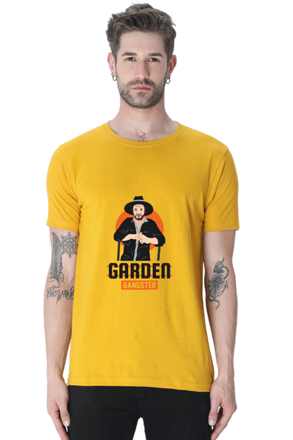 Men's Gardening Cotton Round Neck T-Shirt - gangster