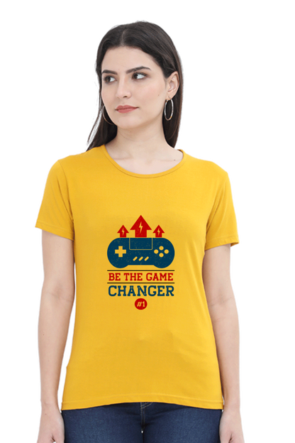Women’s Round Neck Printed Gamer T-Shirts -  Changer