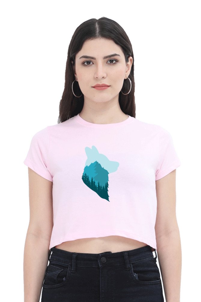 Women Adventure Crop Top - wolf