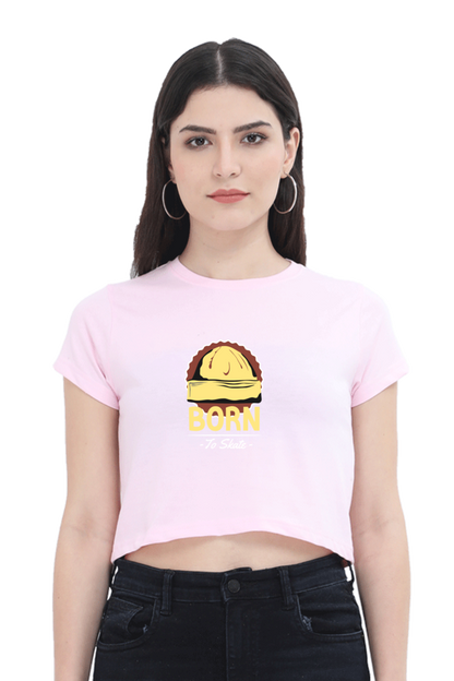 Women Skateboard Crop Top - Born
