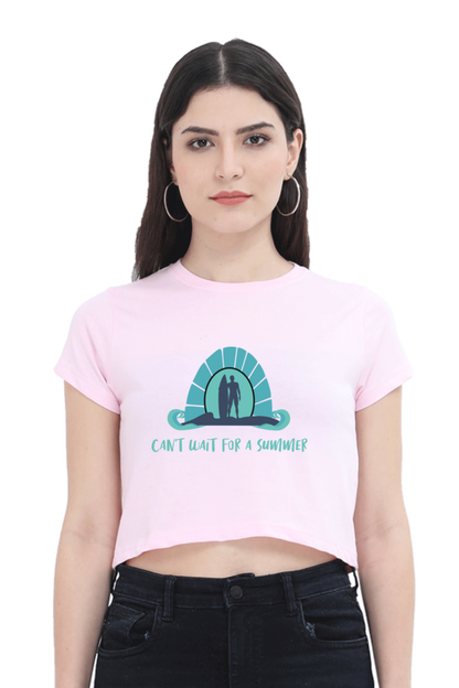 Women's Summer Crop Top - Can't Wait