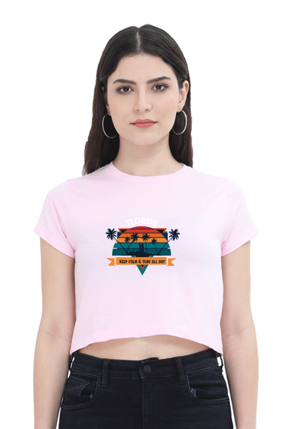 Women's Summer Crop Top - Florida