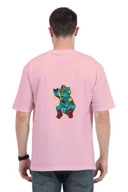 Men Oversized Classic Dance T Shirt - dancing robo