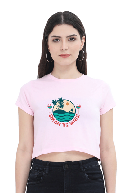 Women's Summer Crop Top - Explore