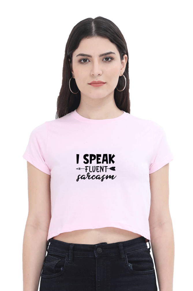 Women Funny & Queen SVG Crop Top - Fluent