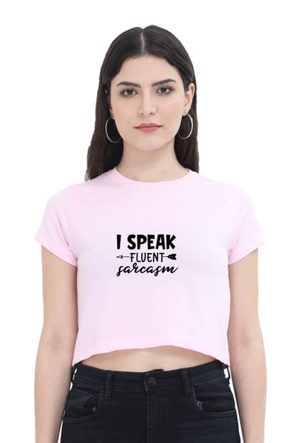 Women Funny & Queen SVG Crop Top - Fluent