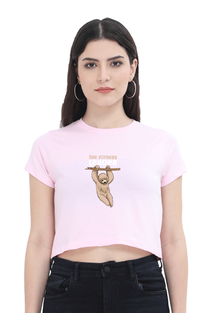 Women Funny & Queen SVG Crop Top - Leader