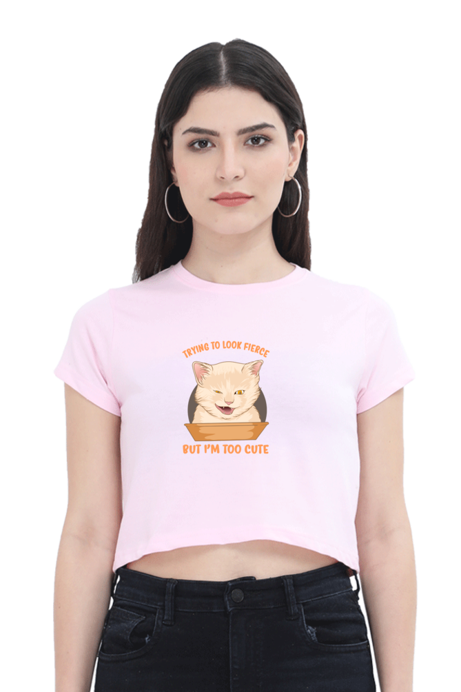 Women Funny & Queen SVG Crop Top - Fierce