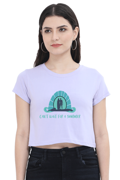 Women's Summer Crop Top - Can't Wait