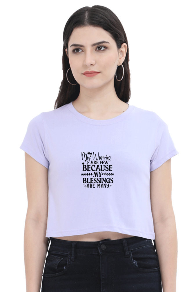 Women Motivational Crop Top - Blessings