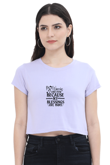 Women Motivational Crop Top - Blessings
