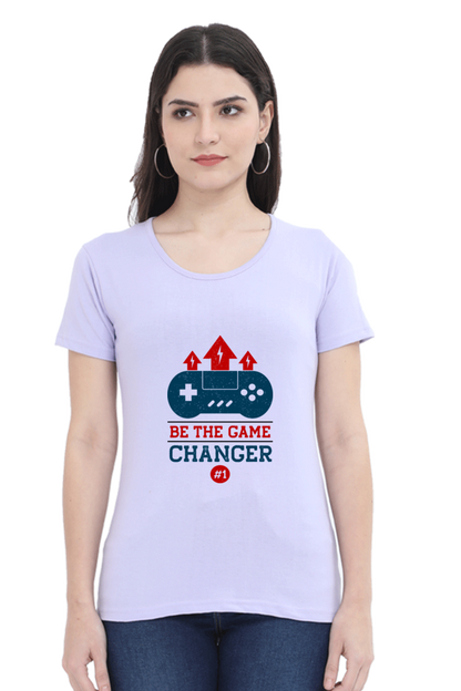 Women’s Round Neck Printed Gamer T-Shirts -  Changer