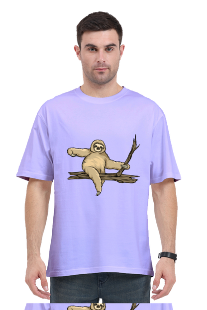 Men Sloth Oversized Classic T Shirt  - wood ride