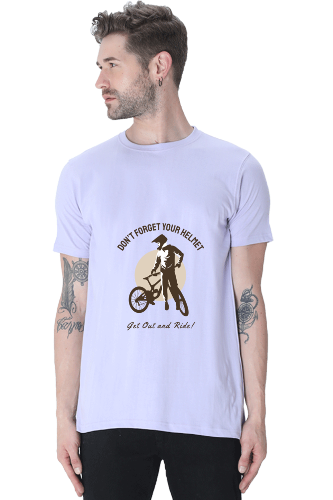 Men's Rider Cotton Round Neck T-Shirt - helmet