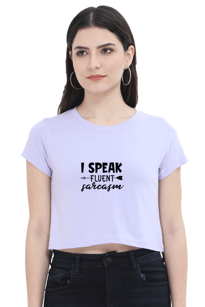 Women Funny & Queen SVG Crop Top - Fluent
