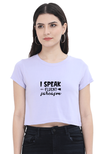 Women Funny & Queen SVG Crop Top - Fluent