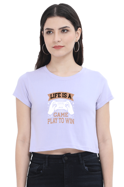 Women Gamer Crop Top - Life