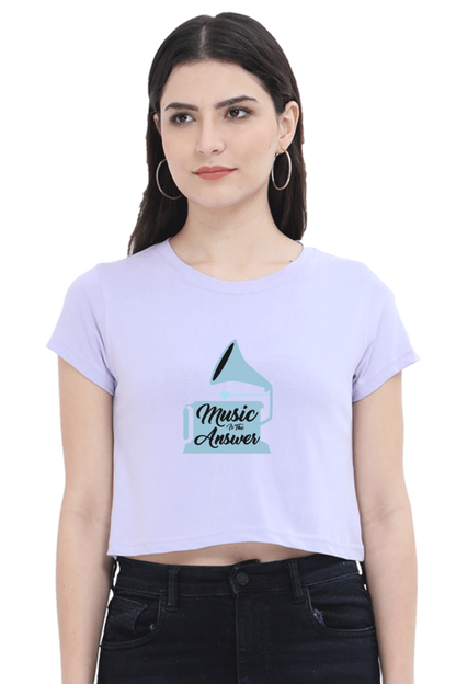 Women's Music Crop Top - Answer