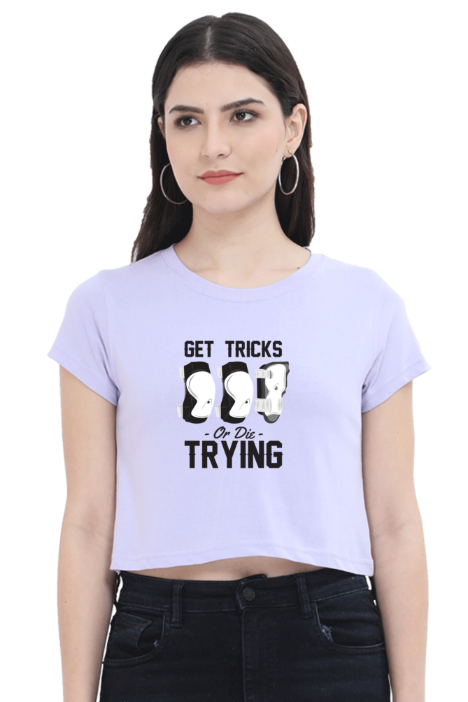 Women Skateboard Crop Top - Tricks