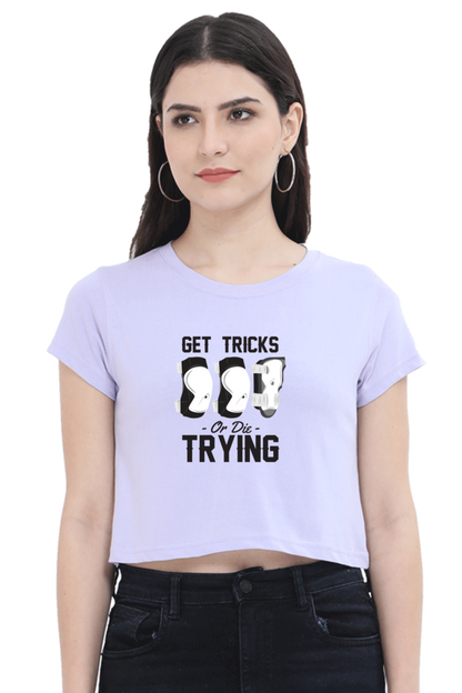 Women Skateboard Crop Top - Tricks