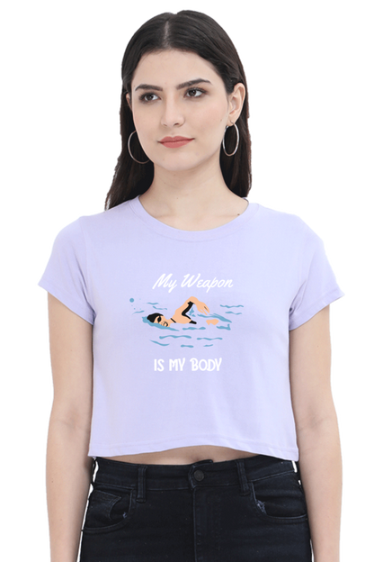Women's Swimming Crop Top - Weapon