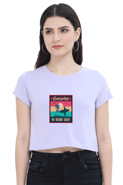 Women's Summer Crop Top - Surf Day
