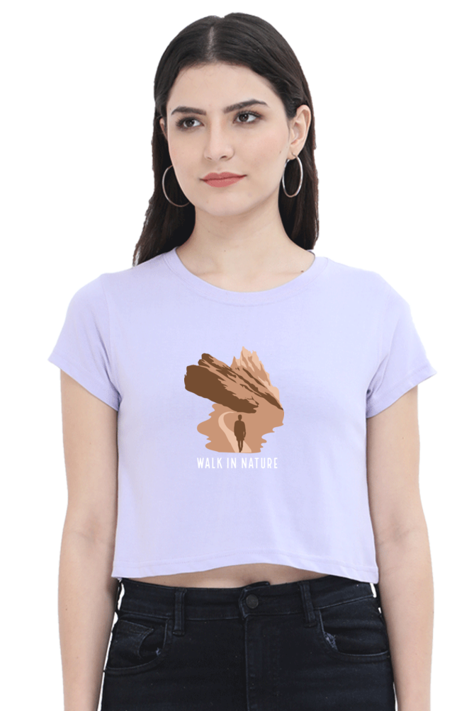 Women Adventure Crop Top - nature walk