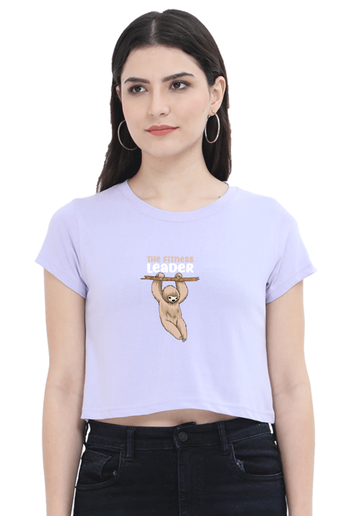 Women Funny & Queen SVG Crop Top - Leader