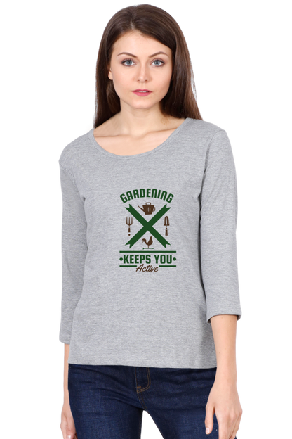 Women’s Full Sleeves Gardening T-Shirts - active
