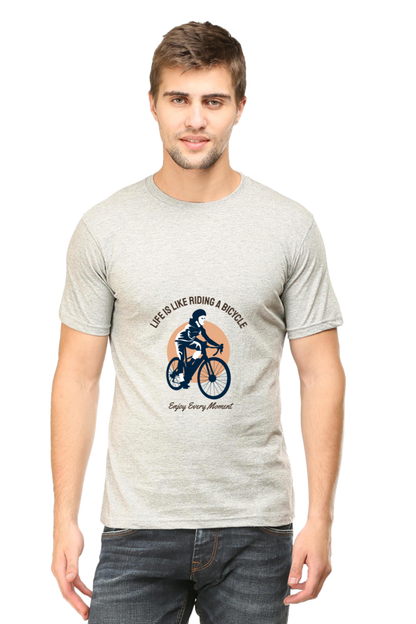 Men's Rider Cotton Round Neck T-Shirt - life
