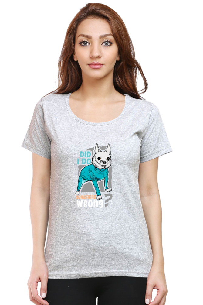 Women’s Round Neck Printed Funny & Queen SVG T-Shirts -  wrong