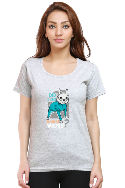 Women’s Round Neck Printed Funny & Queen SVG T-Shirts -  wrong