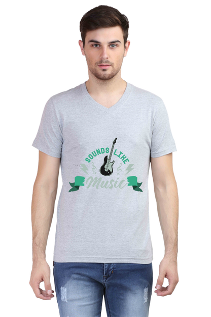 Men's V Neck T-Shirt - Sounds Like Music