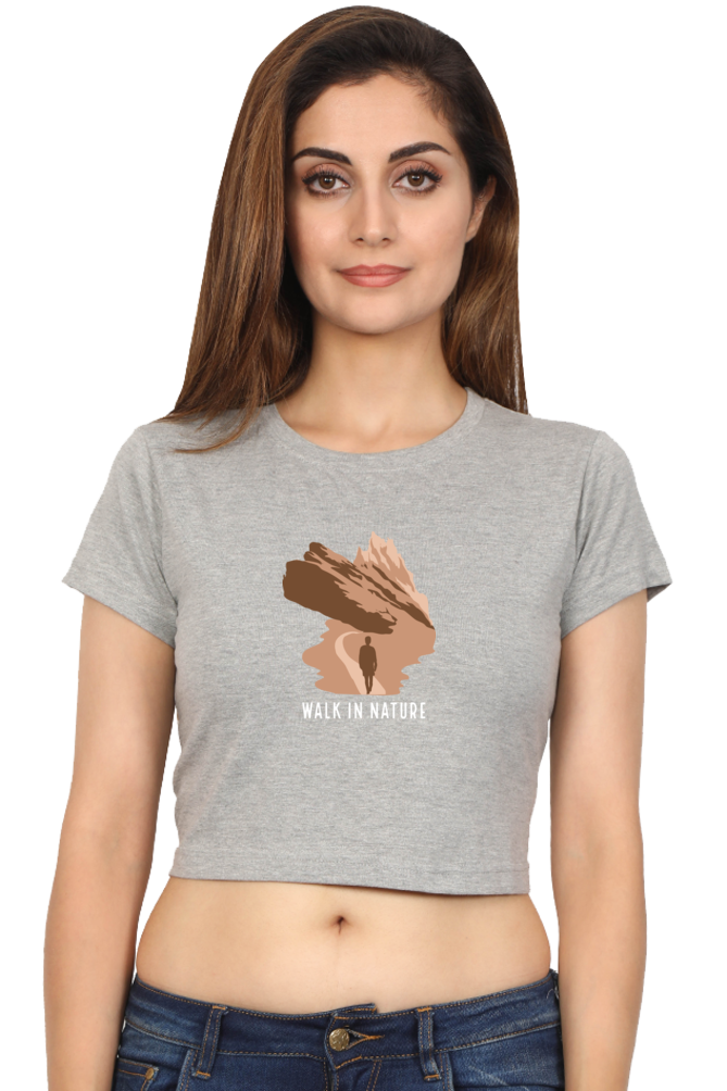 Women Adventure Crop Top - nature walk