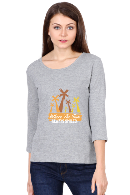 Women’s Full Sleeves Summer T-Shirts -  Always Smiles