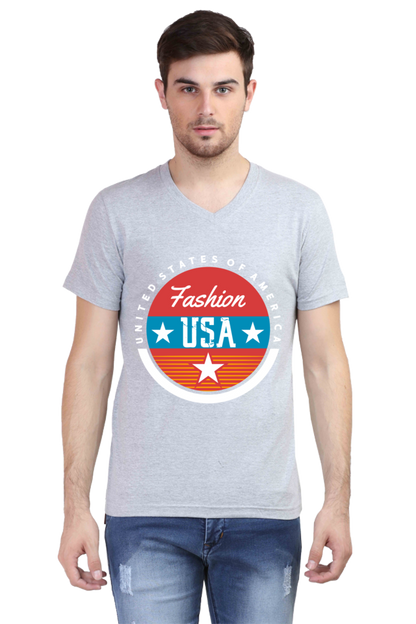 Men's V Neck T-Shirt - Fashion USA