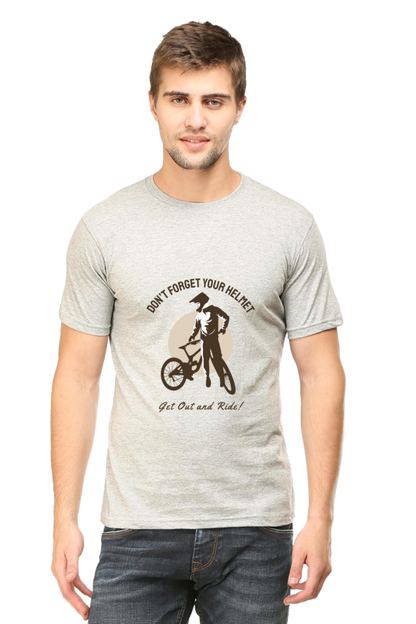 Men's Rider Cotton Round Neck T-Shirt - helmet