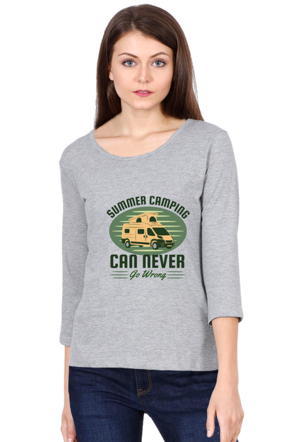 Women’s Full Sleeves Summer T-Shirts -  Camping