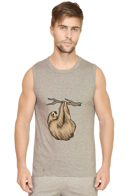 Men’s Sloth Gym Vest - do not disturb