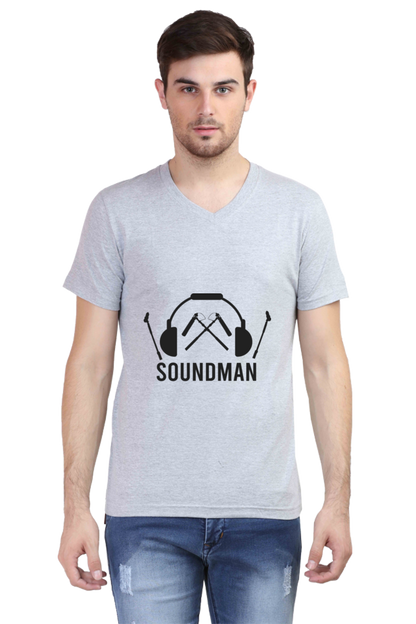 Men's V Neck T-Shirt - Soundman
