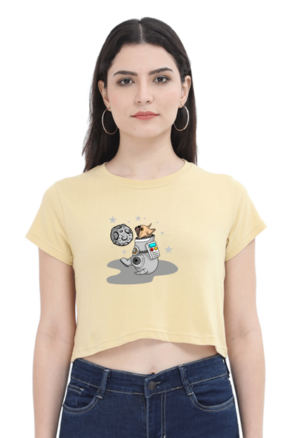 Women Animal's & Monster's  Crop Top -  astro dog