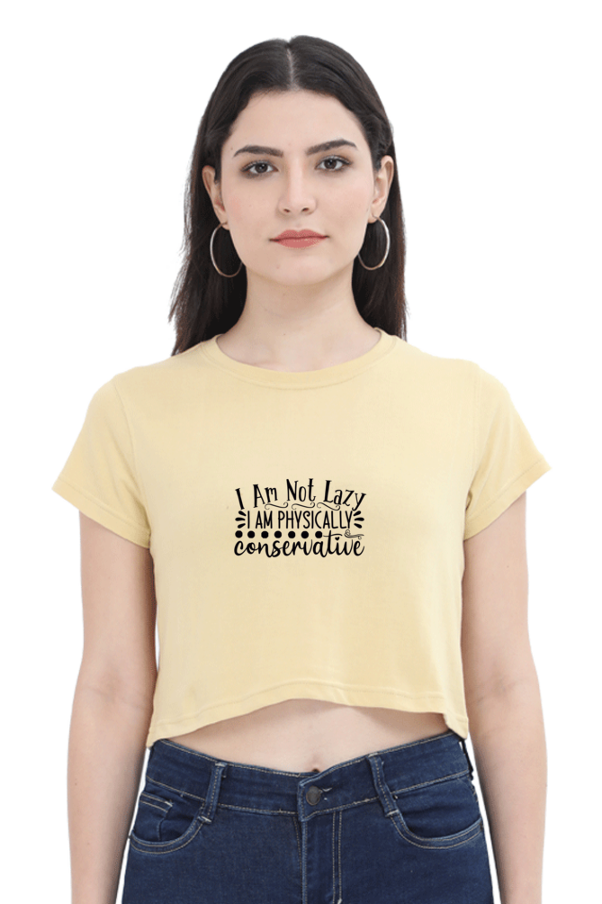 Women Funny & Queen SVG Crop Top - Conservative