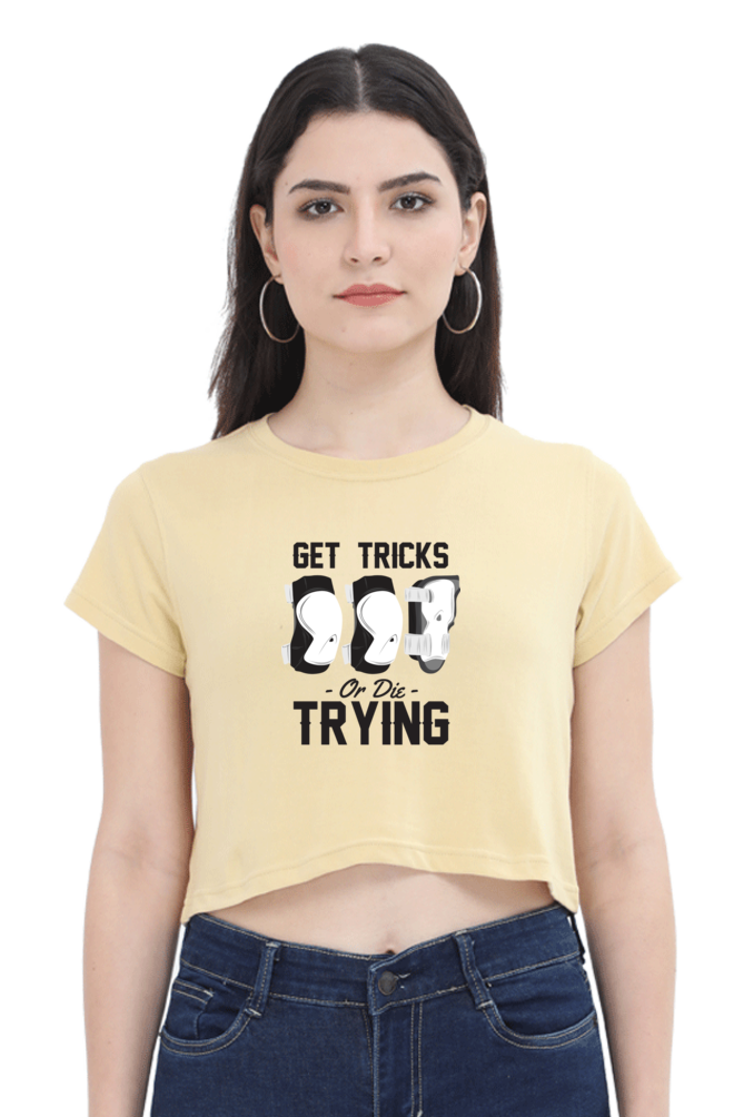 Women Skateboard Crop Top - Tricks
