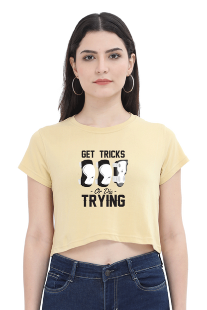 Women Skateboard Crop Top - Tricks