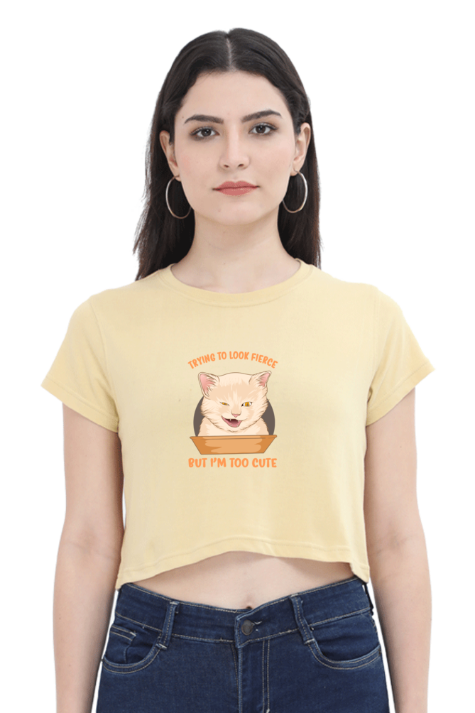 Women Funny & Queen SVG Crop Top - Fierce