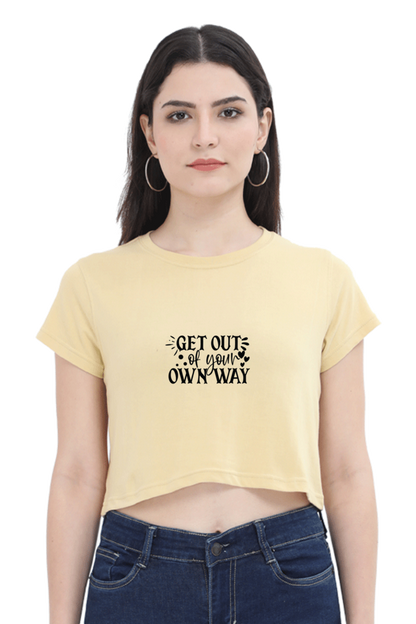 Women Motivational Crop Top - Own Way