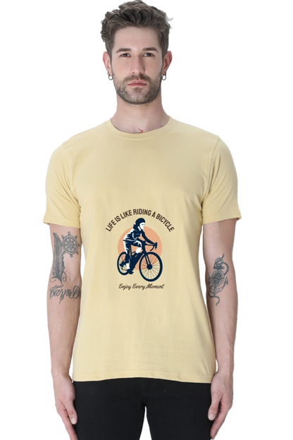 Men's Rider Cotton Round Neck T-Shirt - life