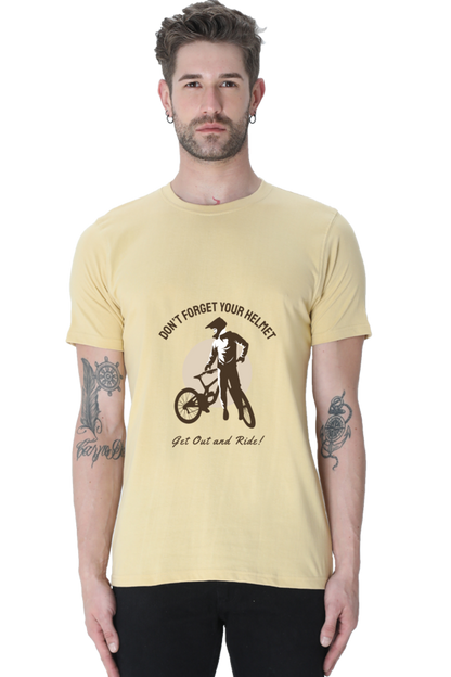 Men's Rider Cotton Round Neck T-Shirt - helmet