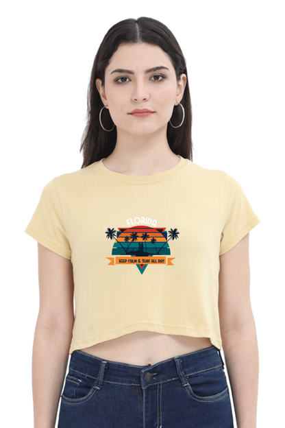 Women's Summer Crop Top - Florida