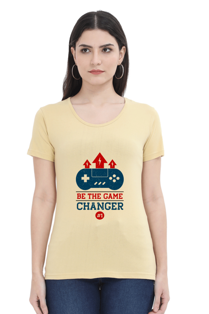 Women’s Round Neck Printed Gamer T-Shirts -  Changer